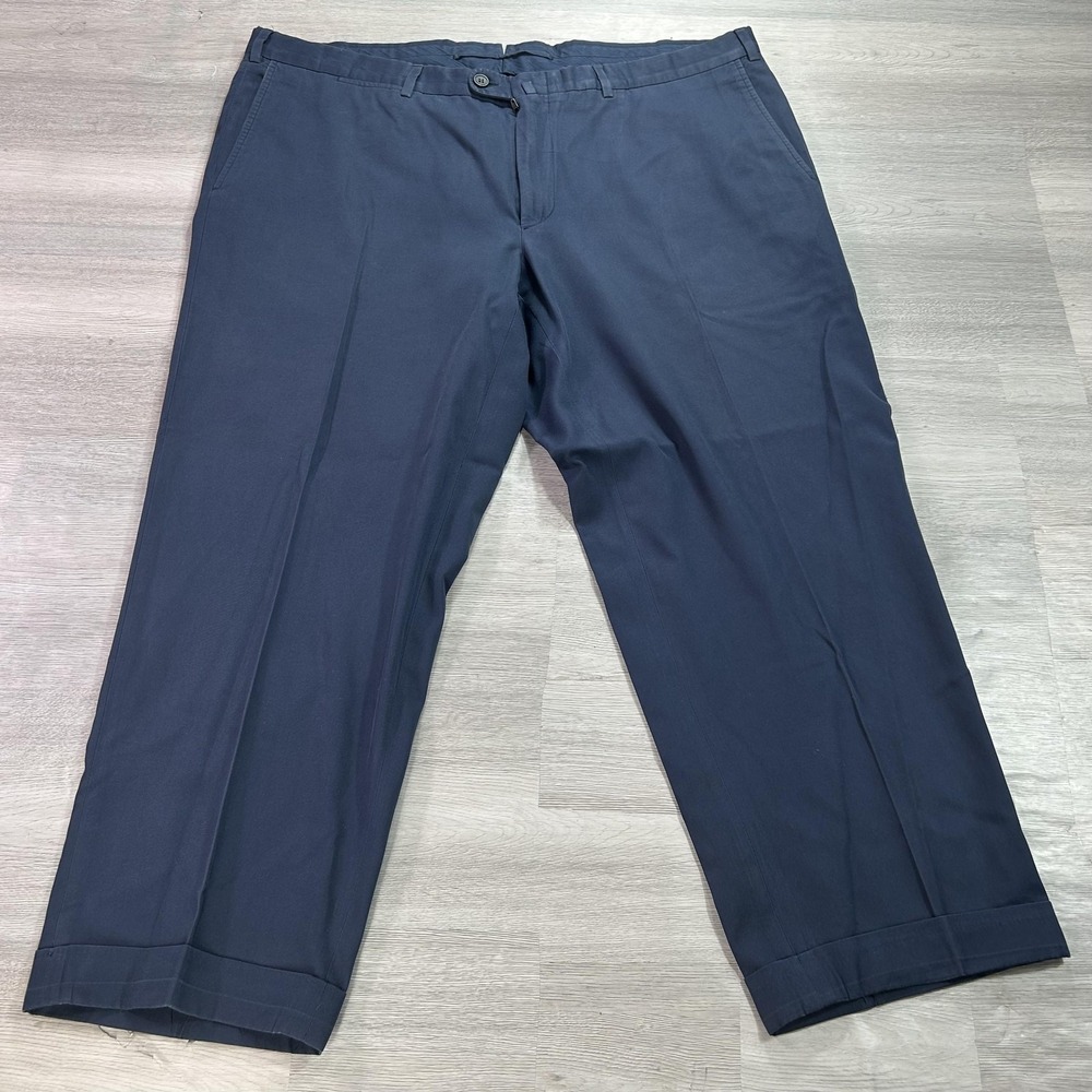 Ermenegildo Zegna Pants Mens 40x26 Blue Wool Classic Fit Dress Slacks Business